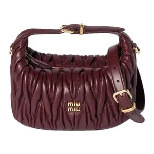 MIU MIU Матовый жаккардовый клатч из ягненка