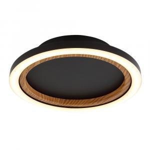 Globo Lighting Светодиодный потолочный светильник, имитация дерева, черный