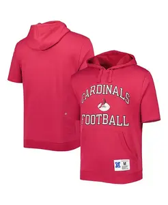 Мужская толстовка с капюшоном и коротким рукавом Cardinal Arizona Cardinals, потертая Mitchell & Ness