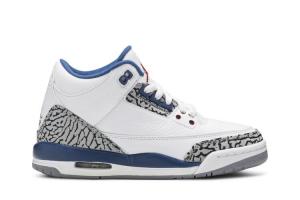 Кроссовки Air Jordan 3 Retro GS 'True Blue' 2011, белый