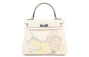 Сумка Kelly Swift из телячьей кожи HERMES I2 Ната кремово-белая