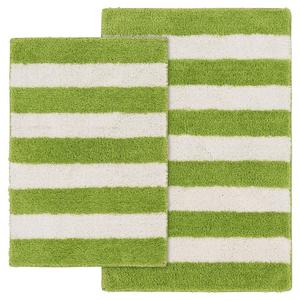 Набор ковриков для ванной в полоску Garland Deco Beach Stripe из 2 предметов Garland Rug, цвет Lime Green White