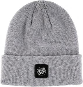 SANTA CRUZ Cruz Label Beanie Long Shoreman Hat Silver OS Unisex