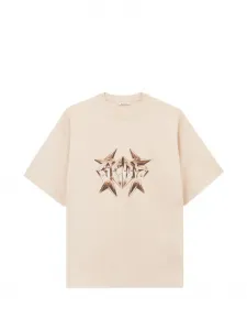 Футболка с логотипом и украшением в виде заклепок Gcds, бежевый