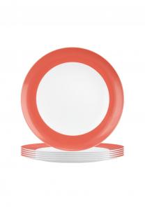 Красные столовые тарелки liberty pure colors ø 27 см 6 шт Liberty pure colors Seltmann Weiden