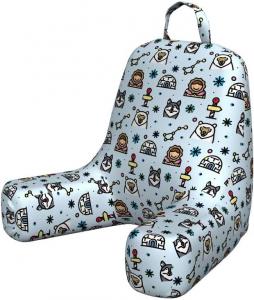 Чехол для подушки для чтения Lunarable Husky, с рисунком в арктическом стиле, эскимосским иглу, хаски, удочкой, медведем, звездой и снежинками, мягкая набивная наволочка для кровати, маленький размер, разноцветная., Multicolor