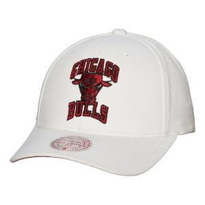 Мужская классическая кепка в стиле ретро Mitchell & Ness White Chicago Bulls Hardwood Snapback