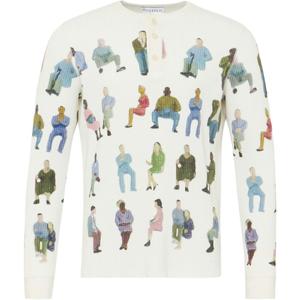 Вафельный хлопковый свитер JW Anderson, белый