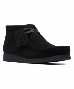 Ботинки Clarks 620J Wallabee EVO черного цвета