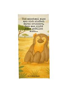 Полотенце для душа с изображением обезьянки и надписью, выполненное в песочном стиле  Mr. & Mrs. Panda, Sandig