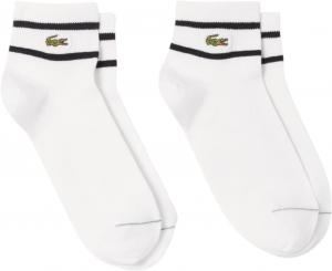 Lacoste unisex-adult 2-pack носки из смеси органического хлопка, White
