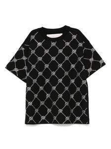 Футболка с логотипом Crystal Miss Blumarine, черный