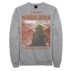 Мужской свитшот с плакатом Star Wars: The Mandalorian The Child This Is The Way Licensed Character