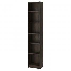 Книжный шкаф IKEA, 40x28x202 см, цвет dark brown oak effect