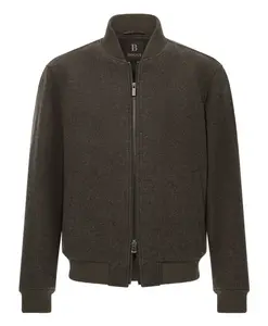 Шерстяной нейлоновый бомбер Boggi Milano, коричневый