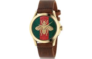 GUCCI Часы Wrist Watch Quartz Movement Leather Strap Green Dial Unisex