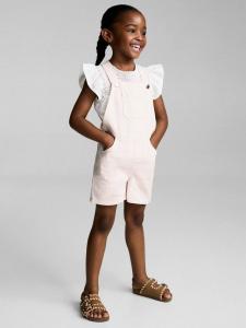 Детские комбинезоны Mila из хлопка с квадратным вырезом и пуговицами Mango, Light Pastel Pink