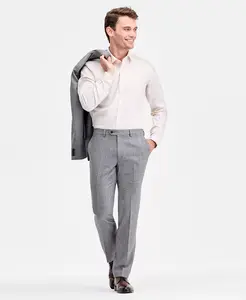 Мужские современные эластичные брюки из шерстяной смеси черного и белого цвета Ted by Ted Baker, черный