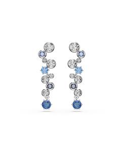 Серьги-подвески Constella с родиевым покрытием Swarovski, Blue