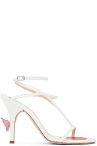 Белые босоножки на каблуке с ремешками Magda Butrym
