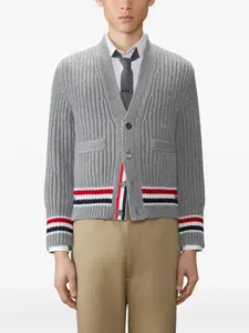 Кардиган с V-образным вырезом Thom Browne, серый