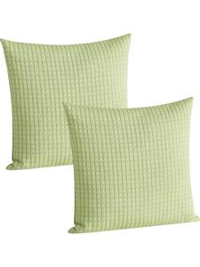 Erwin Müller Наволочки из смесовой хлопковой ткани, комплект из 2 штук, зеленого цвета