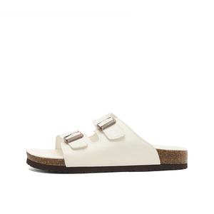 BOERDIQI Женские противоскользящие тапочки с устойчивостью к истиранию — стелька из белой лошадиной кожи, цвет White Horse Leather Insole