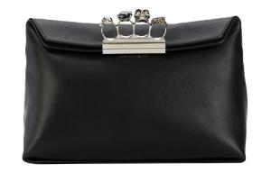 Alexander Mcqueen Женский кожаный клатч, черный