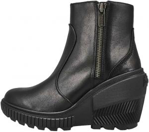 Женские ботильоны Sorel Ona Ave на клиновидной подошве с молнией, Black/Black