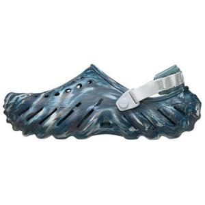 Crocs Сабо мужские с рисунком «волнистый мрамор», темно-синие