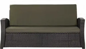 Подушка для скамейки 150×60×50x7 см, зеленая - Подушка для сиденья садовой скамейки на 2-3 человека со съемным чехлом, удобная обивка для улицы и террасы