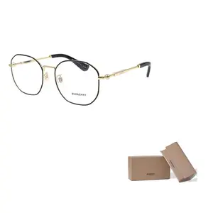 Burberry Мужская оправа для очков неправильной формы черно-золотая, Black Gold