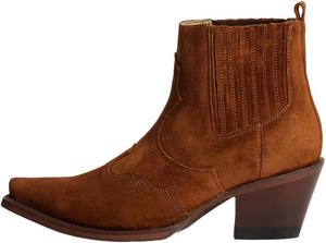 Женские удобные ботинки Zszszsu Chelsea с заостренным носком, массивным каблуком средней высоты, западного стиля, короткие, без шнуровки, повседневные ботильоны на каждый день, размеры US 4-16, Sandy Brown