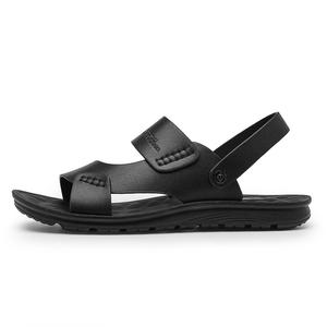 Пляжные шлепанцы мужские черные/коричневые G.N.SHIJIA