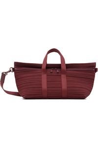 Pleats Please Issey Miyake Сумка-Бомбер бордового цвета со складками