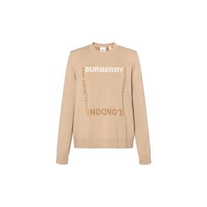 Burberry SS22 Вязаный свитер для женщин в мягком желто-коричневом цвете