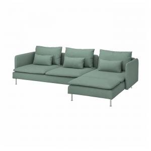4-местный диван SÖDERHAMN IKEA, цвет with chaise longue/tallmyra light green