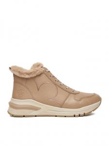 Женские ботинки Rieker кожаные с искусственным мехом, бежевый