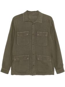 Herno льняная куртка-рубашка, зеленый