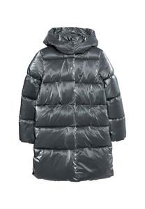 Зимнее пальто Marks & Spencer LONGLINE , Grey/Multi-Coloured