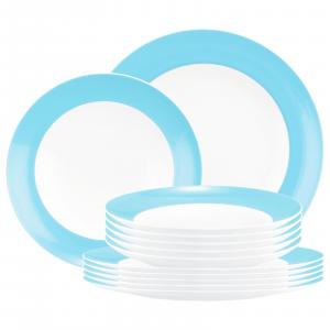 Сервиз для стола Liberty Pure Colors Lagoon Blue, набор из 12 предметов Seltmann Weiden, синий