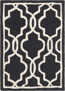 Ковер декоративный ручной работы SAFAVIEH, 61 x 92 см, Cambridge Collection Black/Ivory CAM131E Moroccan Premium Wool