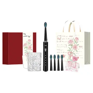 Электрическая зубная щетка Soundwave, перезаряжаемая, вибрационная зарядка постоянным током, полностью водонепроницаемый корпус, набор Beloved Set A11 AUX