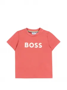 Футболка с короткими рукавами BOSS Kidswear, оранжевый