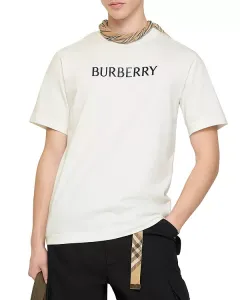 Хлопковая футболка с логотипом Burberry, белый