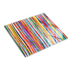 Тарелка 60x52 см, цветные полосы TULUP, мультиколор