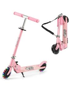 COSTWAY Детский самокат с ярко-розовыми колесами