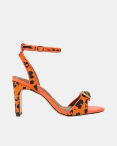 Женские сандалии Челси на массивном каблуке из кожи с принтом Kurt Geiger, ярко-оранжевый