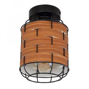 Globo Lighting Потолочный светильник, металлический, с отделкой под дерево, коричневый, комплект из 2 штук
