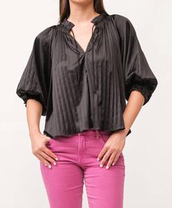 Anna Блуза свободного кроя с плиссировкой в черном цвете DEAR JOHN DENIM